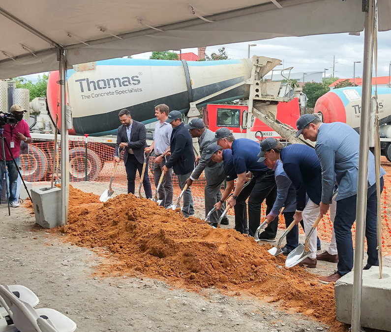 Landmark team breaks ground at construction site