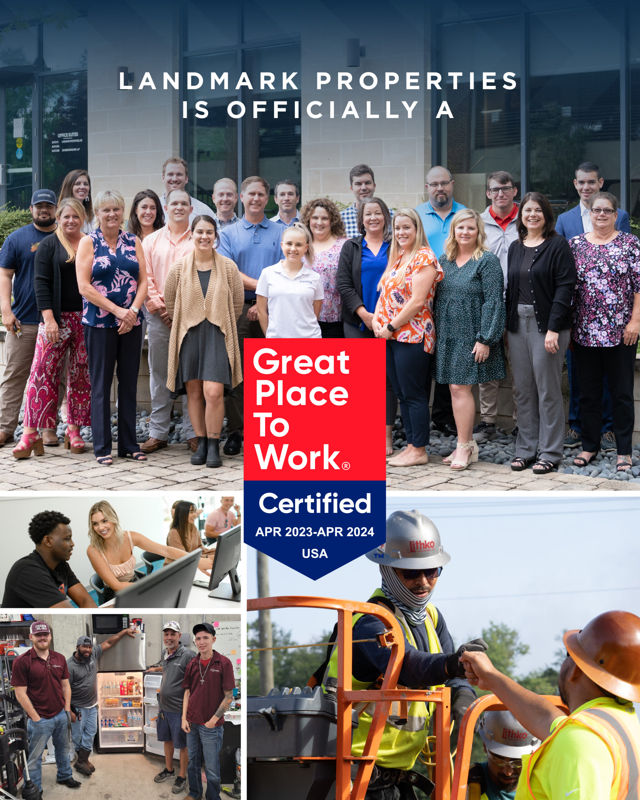 Landmark Properties Earns 2023 Great Place To Work Certification